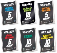 EVP Akademi 2025 MEB-AGS Tüm Dersler 45 Deneme 6 lı Set EVP Akademi