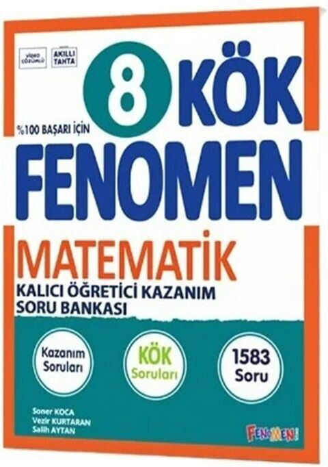 Fenomen Okul Yayınları 8. Sınıf Matematik Fenomen KÖK Kalıcı Öğretici Kazanım Soru Bankası