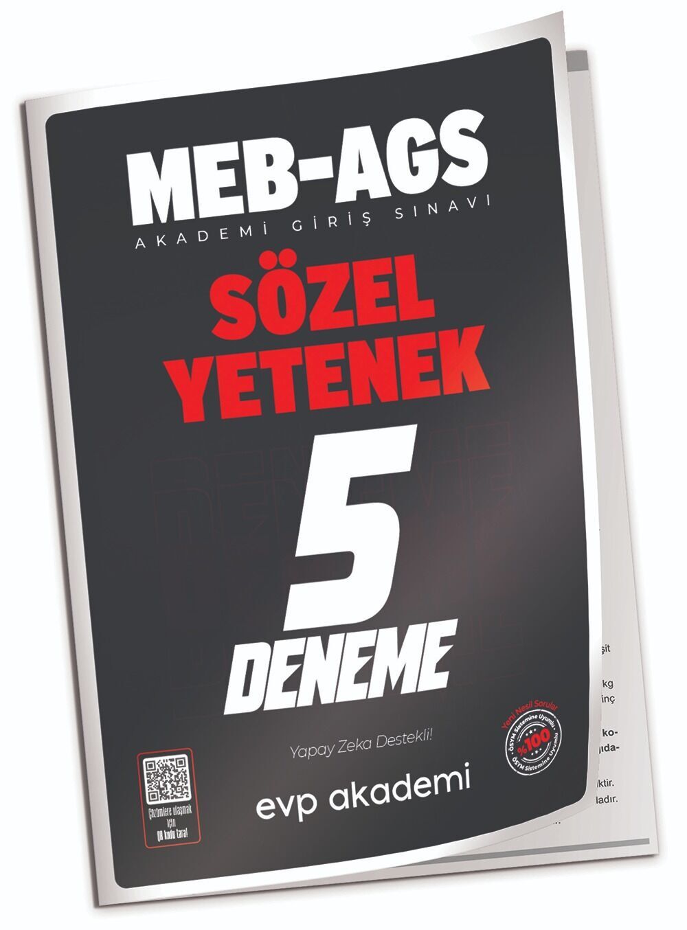 EVP Akademi 2025 MEB-AGS Sözel Yetenek 5 Deneme Çözümlü EVP Akademi