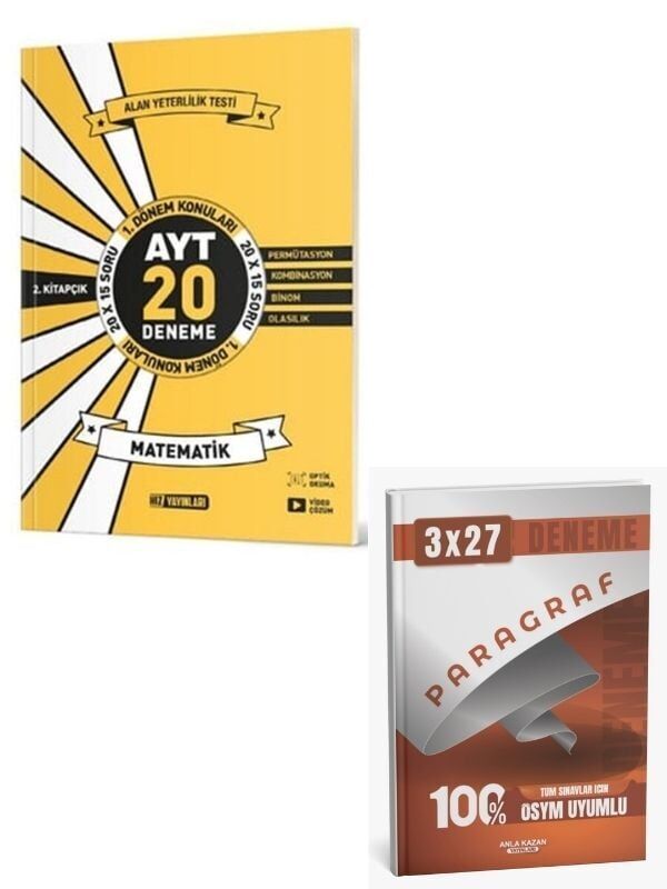Hız 2027 AYT Matematik 20 li İlk Dönem Deneme 2. Kitap+ Anla Kazan Paragraf