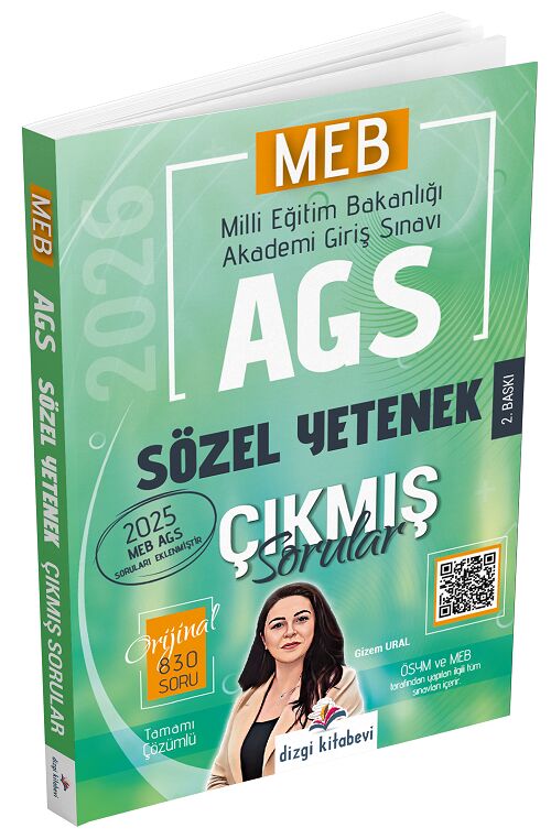 Dizgi Kitap 2026 MEB-AGS Sözel Yetenek Çıkmış Sorular Çözümlü - Gizem Ural Dizgi Kitap