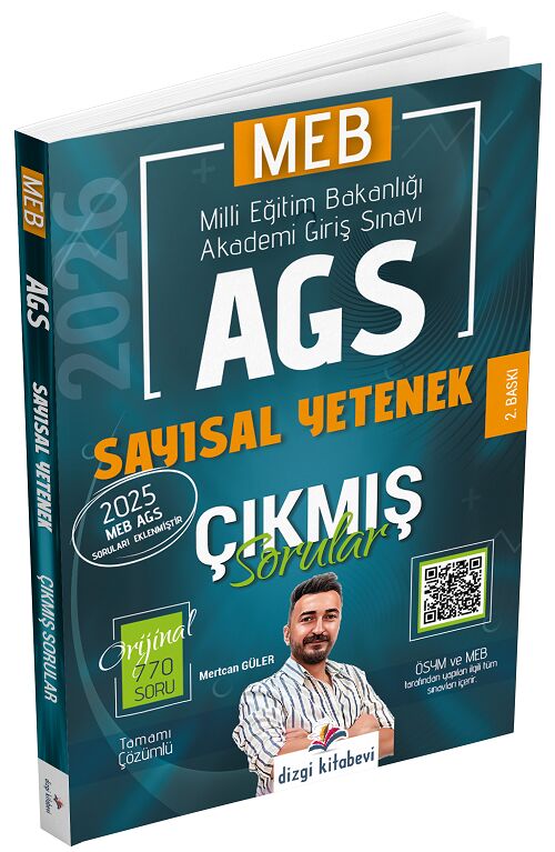 Dizgi Kitap 2026 MEB-AGS Sayısal Yetenek Çıkmış Sorular Çözümlü - Mertcan Güler Dizgi Kitap