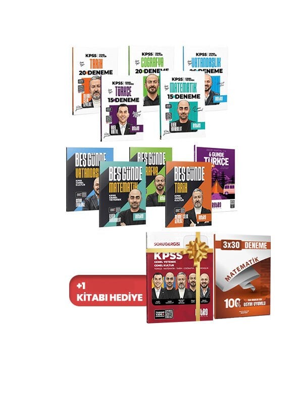 Anla Kazan + Retro 2026 KPSS Genel Yetenek Genel Kültür 5 Yüz Ekibi Kamp ve Branş Deneme Seti