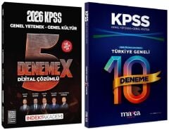 İndeks + Marka 2026 KPSS Genel Yetenek Genel Kültür 5+10 DenemeX 2 li Set İndeks Akademi + Marka Yayıncılık