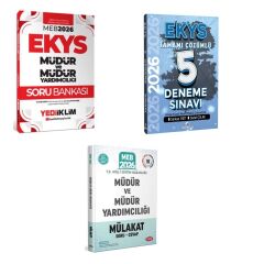 Yediiklim Yayınları 2026 MEB EKYS Müdür ve Müdür Yardımcılığı Soru Bankası + Dizgi MEB EKYS 5 Deneme + MEB EKYS Mülakat Soru  Cevap Data Yayınları Seti