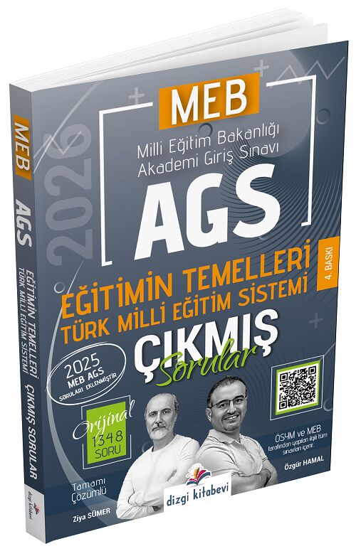 Dizgi Kitap 2026 MEB-AGS Eğitimin Temelleri ve Türk Milli Eğitim Sistemi Çıkmış Sorular Çözümlü - Ziya Sümer, Özgür Hamal Dizgi Kitap