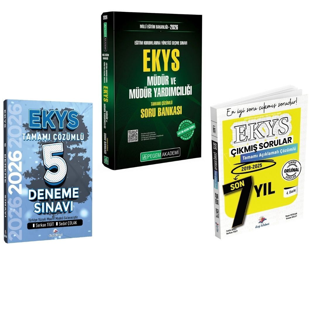 Pegem 2026 MEB EKYS Müdür ve Müdür Yardımcılığı Soru Bankası + Dizgi Kitap EKYS Deneme + Dizgi Kitap EKYS Çıkmış Sorular Seti