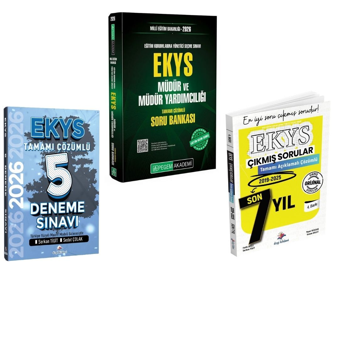 Pegem 2026 MEB EKYS Müdür ve Müdür Yardımcılığı Soru Bankası + Dizgi Kitap EKYS Deneme + Dizgi Kitap EKYS Çıkmış Sorular Seti