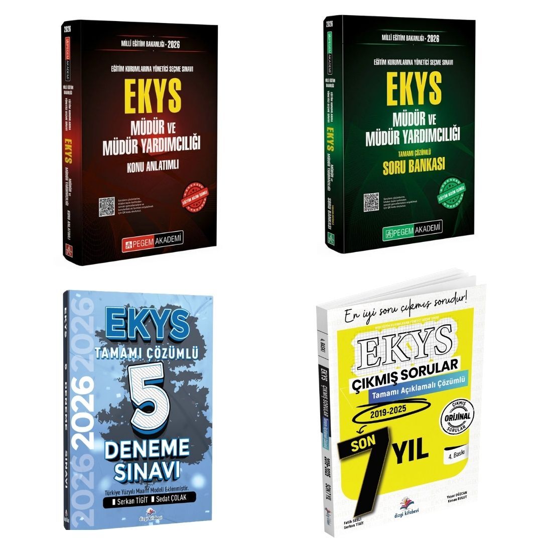 Pegem 2026 MEB EKYS Konu Anlatımlı + Pegem MEB EKYS Soru Bankası + Dizgi Kitap MEB EKYS Deneme + Dizgi Kitap MEB EKYS Çıkmış Sorular Seti