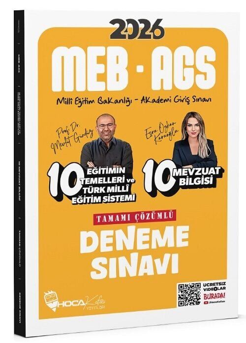 Hoca Kafası 2026 MEB-AGS Eğitimin Temelleri ve Türk Milli Eğitim Sistemi, Mevzuat Bilgisi 10+10 Deneme Çözümlü - Mevlüt Gündüz, Esra Özkan Karaoğlu Hoca Kafası Yayınları
