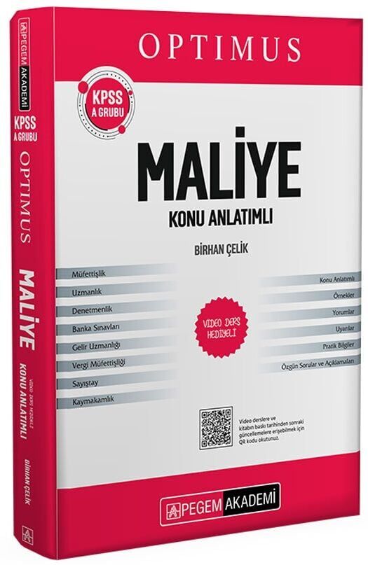 Pegem 2026 KPSS A Grubu Optimus Maliye Konu Anlatımı Pegem Akademi Yayınları