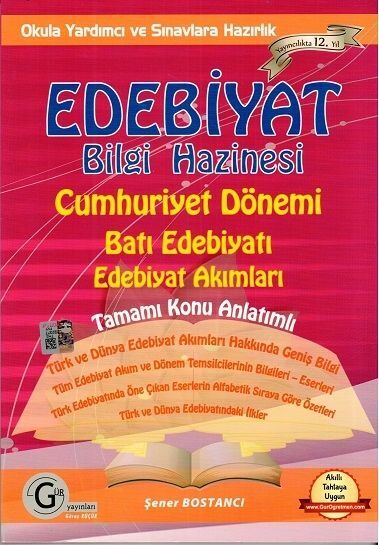 Gür Yayınları Edebiyat Bilgi Hazinesi Cumhuriyet Dönemi Batı Edebiyatı Edebiyat Akımları