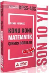 Paraf Akademi 2026 KPSS MEB-AGS Lisans Matematik Çıkmış Sorular Son 10 Yıl Konu Konu Çözümlü Paraf Akademi Yayınları