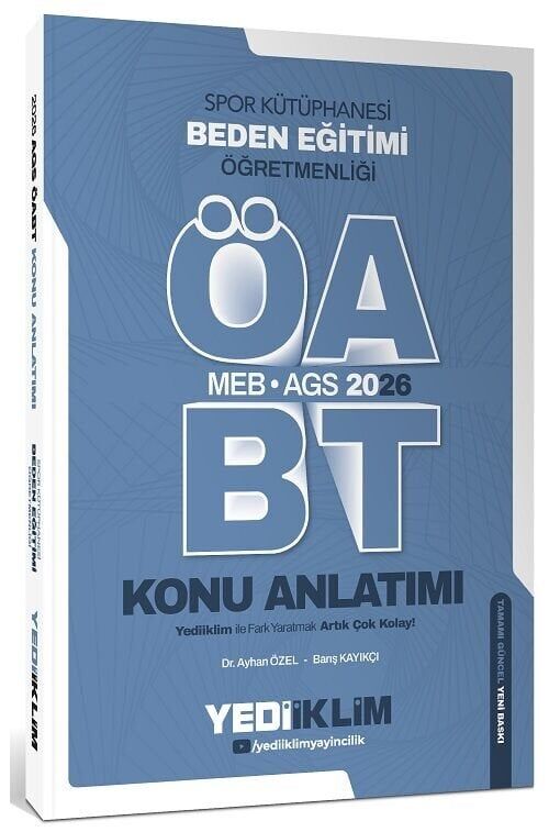 Yediiklim 2026 ÖABT MEB-AGS Beden Eğitimi Öğretmenliği Spor Kütüphanesi Konu Anlatımı Yediiklim Yayınları