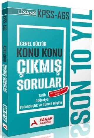 Paraf 2026 KPSS MEB AGS Lisans Tarih Coğrafya Vatandaşlık ve Güncel Bilgiler Son 10 Yıl Konu Konu Çıkmış Sorular