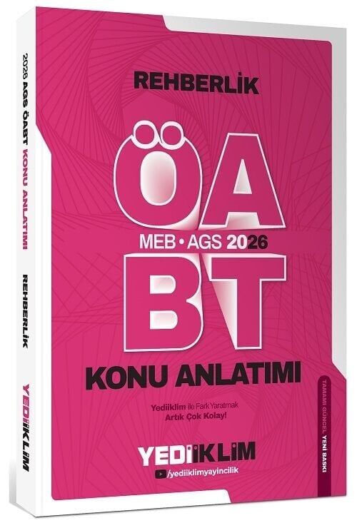 Yediiklim 2026 ÖABT MEB-AGS Rehberlik Konu Anlatımı Yediiklim Yayınları