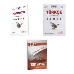 2027 Limit TYT Matematik + Türkçe Soru + anla kazan paragraf deneme 3'lü Set