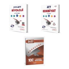2027 Limit AYT Biyoloji TYT + Edebiyat El Kitabı + anla kazan paragraf deneme 3'lü Set
