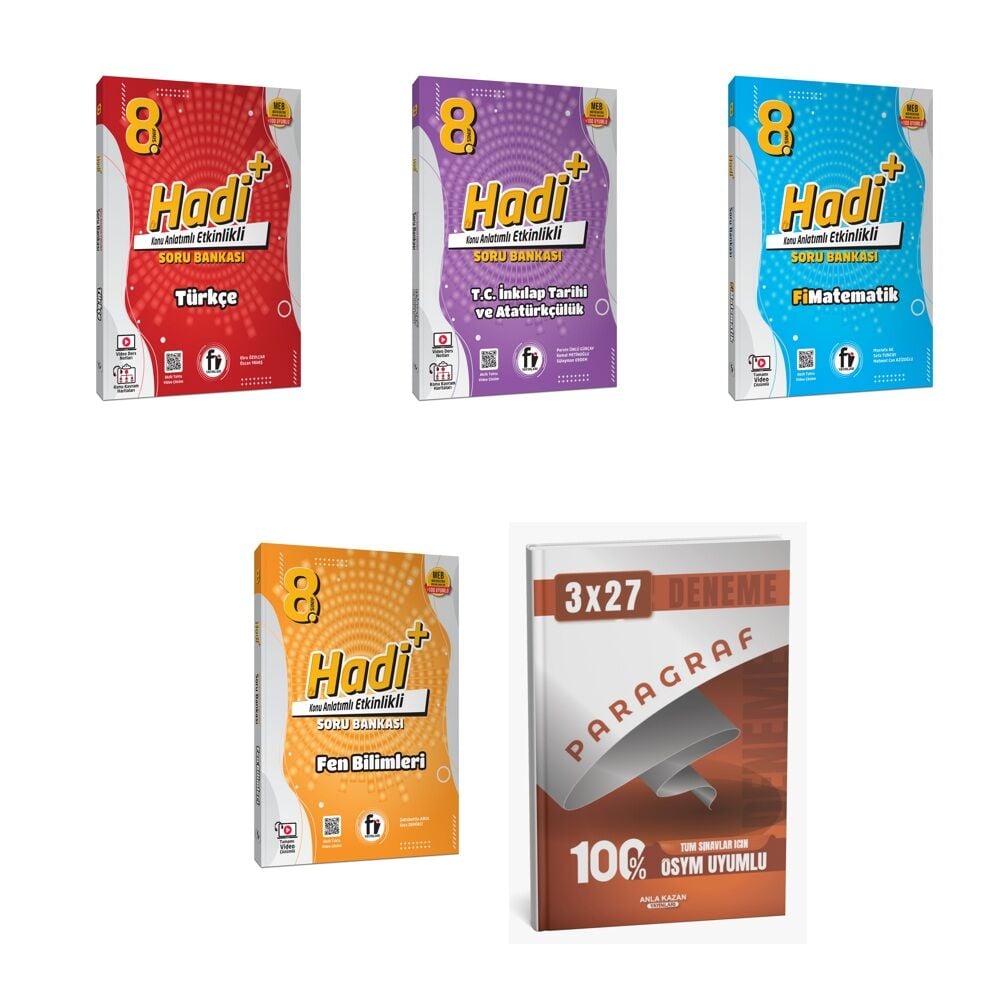 Fi 2027 8. Sınıf/LGS Hadi + Anl Hadi Konu Soru Türkçe + İnkılap Tarihi ve Atatürkçülük + Matematik + Fen ANKAPADE