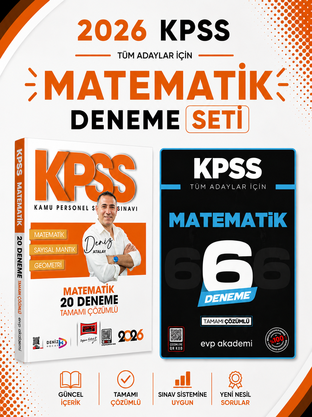 Yargı 2026 KPSS Matematik Deneme & KPSS Matematik 6 Deneme Evp Akademi Seti