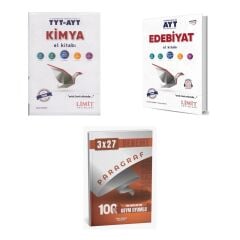 2027 Limit AYT Kimya TYT + Edebiyat El Kitabı + anla kazan paragraf deneme 3'lü Set