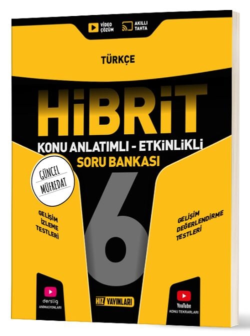 Hız Yayınları 6. Sınıf Türkçe Hibrit Konu Anlatımlı Etkinlikli Soru Bankası Hız Yayınları