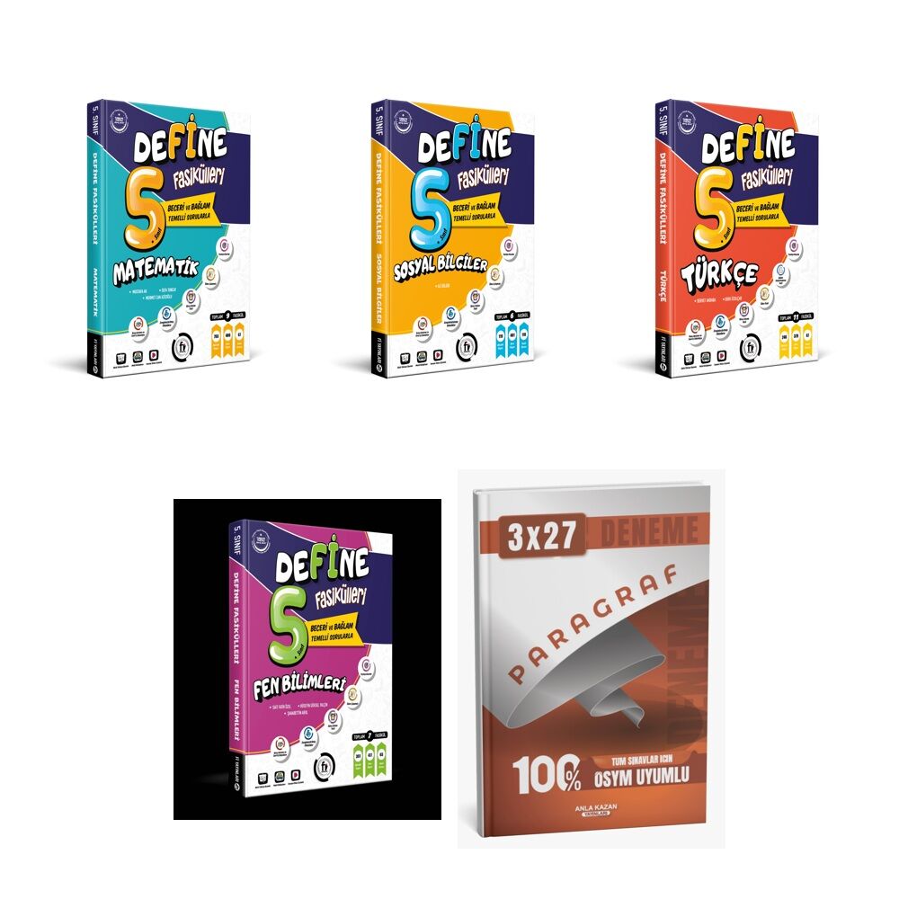 Fi 2027 5. Sınıf Define Baski Soru + Konu Matematik + Sosyal + Türkçe + Fen ANKAPADE