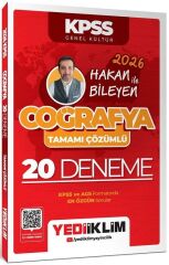 Yediiklim 2026 KPSS Coğrafya 20 Deneme Çözümlü - Hakan Bileyen Yediiklim Yayınları