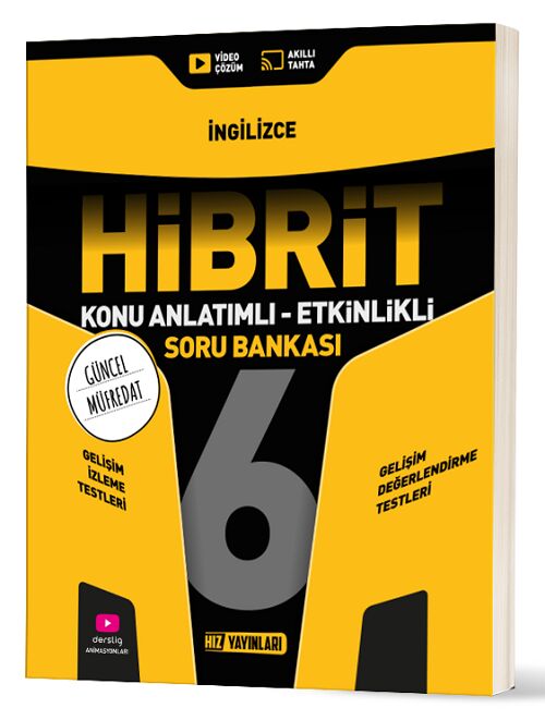 Hız Yayınları 6. Sınıf İngilizce Hibrit Konu Anlatımlı Etkinlikli Soru Bankası Hız Yayınları