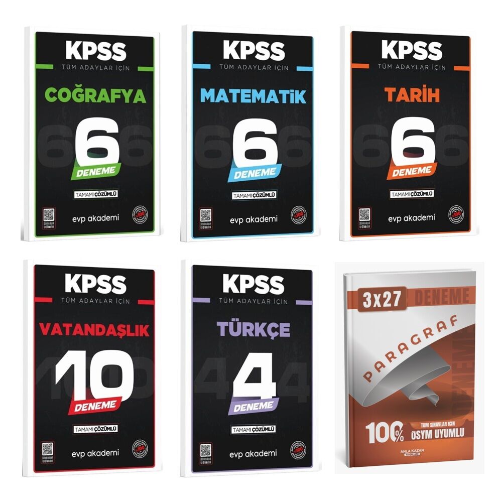 Evp 2027 KPSS Deneme Coğrafya + Matematik + Tarih + Vatandaşlık + Türkçe ANKAPADE