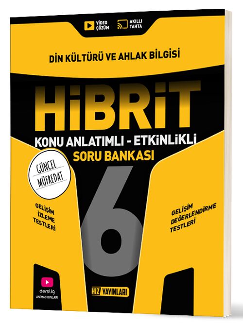 Hız Yayınları 6. Sınıf Din Kültürü ve Ahlak Bilgisi HİBRİT Konu Anlatımlı Etkinlikli Soru Bankası