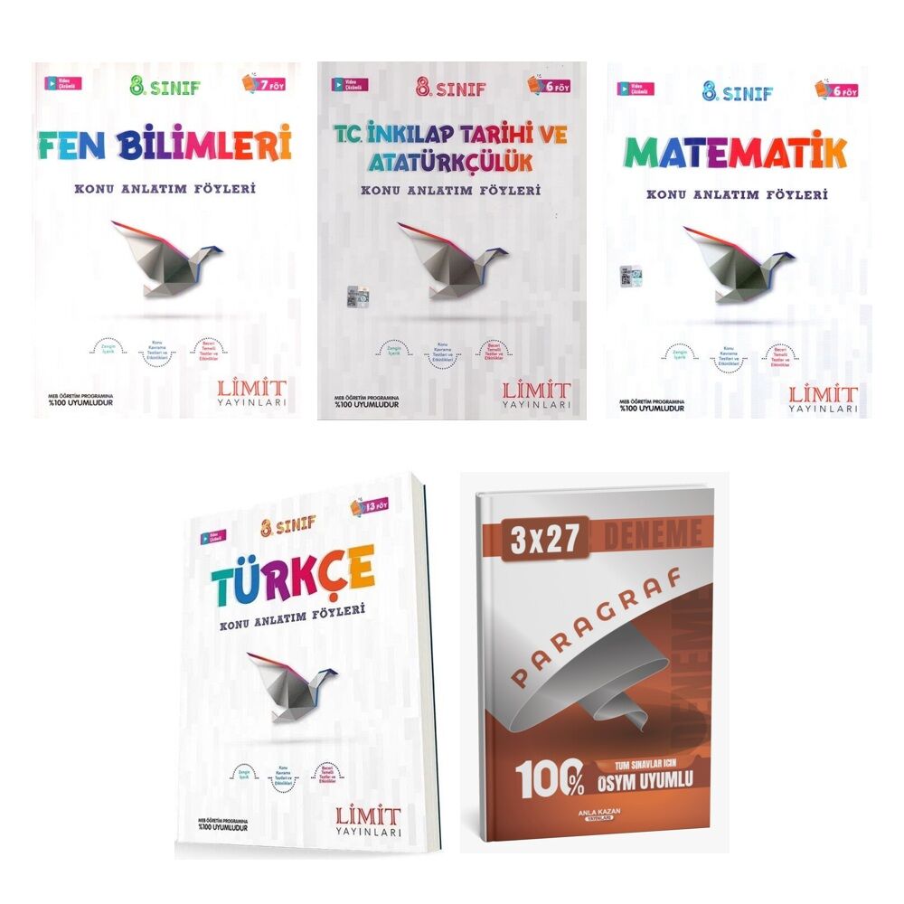 Limit 2027 8. Sınıf/LGS Konu Fen + İnkılap Tarihi ve Atatürkçülük + Matematik + Türkçe ANKAPADE