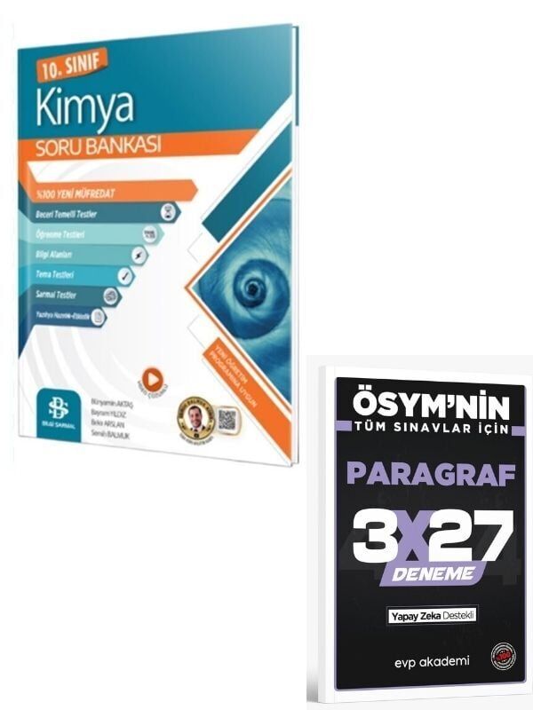 BilgiSarmal 2027 10. Sınıf Kimya Soru Bankası+ EVP Akademi Paragraf