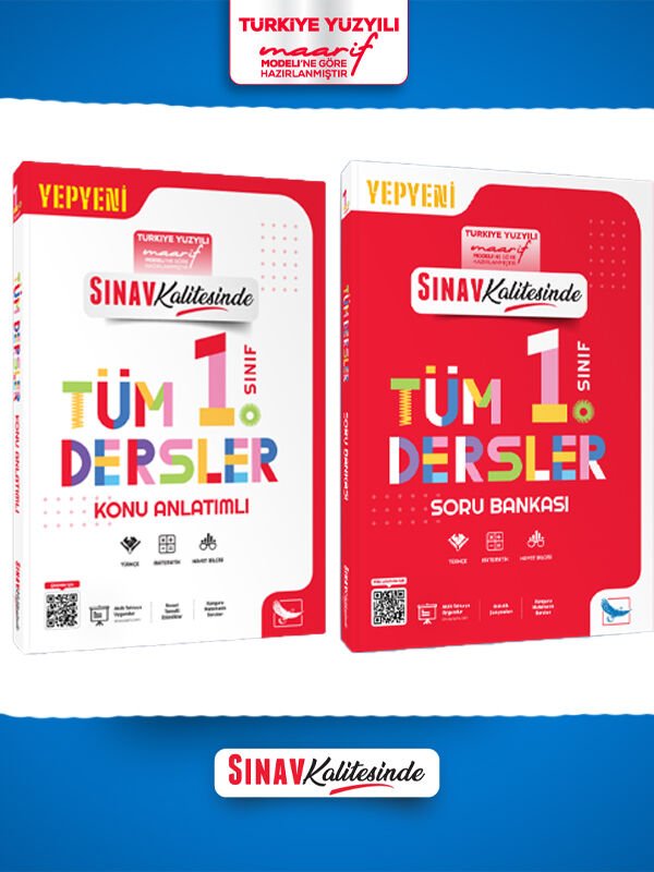Sınav 2026 Maarif Model 1. Sınıf Tüm Dersler Konu + Soru 2 li Set