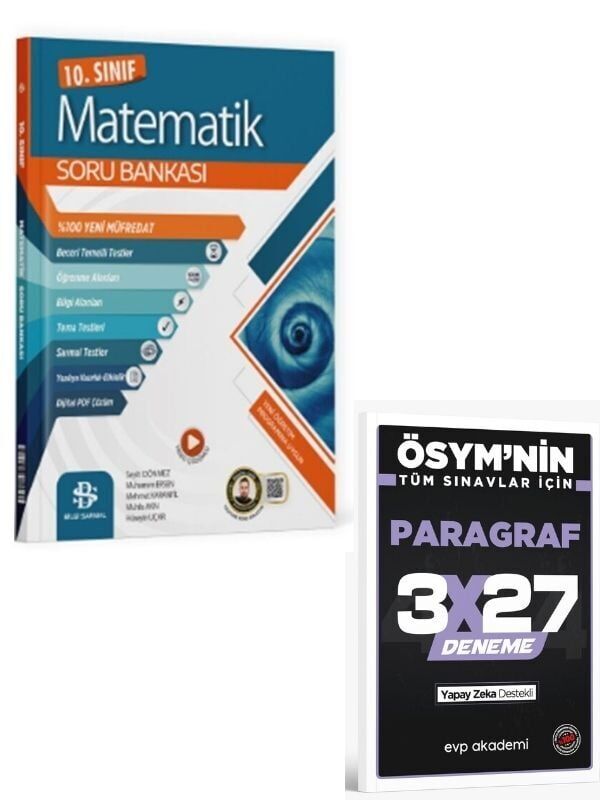 BilgiSarmal 2027 10. Sınıf Matematik Soru Bankası+ EVP Akademi Paragraf
