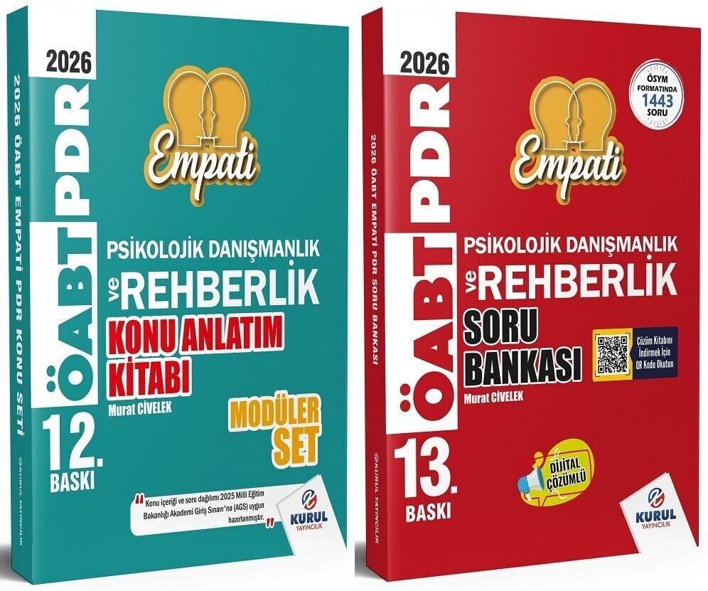 Kurul 2026 ÖABT MEB-AGS Rehberlik Empati Konu Anlatımlı + Soru Bankası Seti - Murat Civelek Kurul Yayıncılık