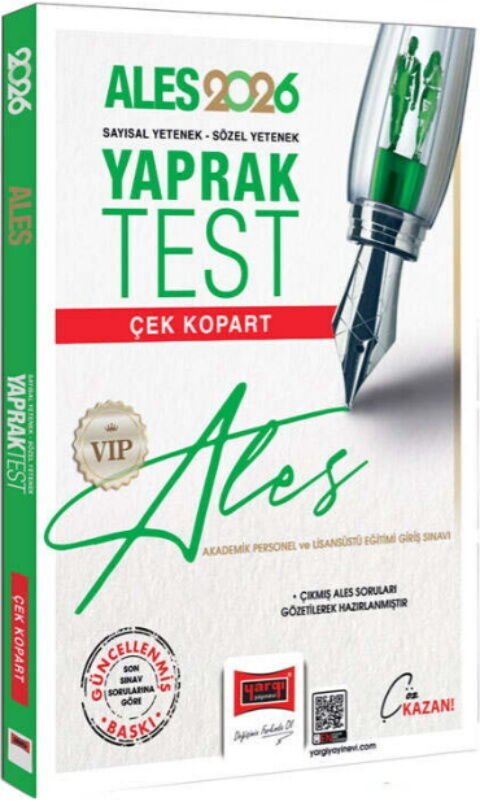 Yargı Yayınları 2026 ALES VIP Sayısal Sözel Yetenek Çek Kopart Yaprak Test