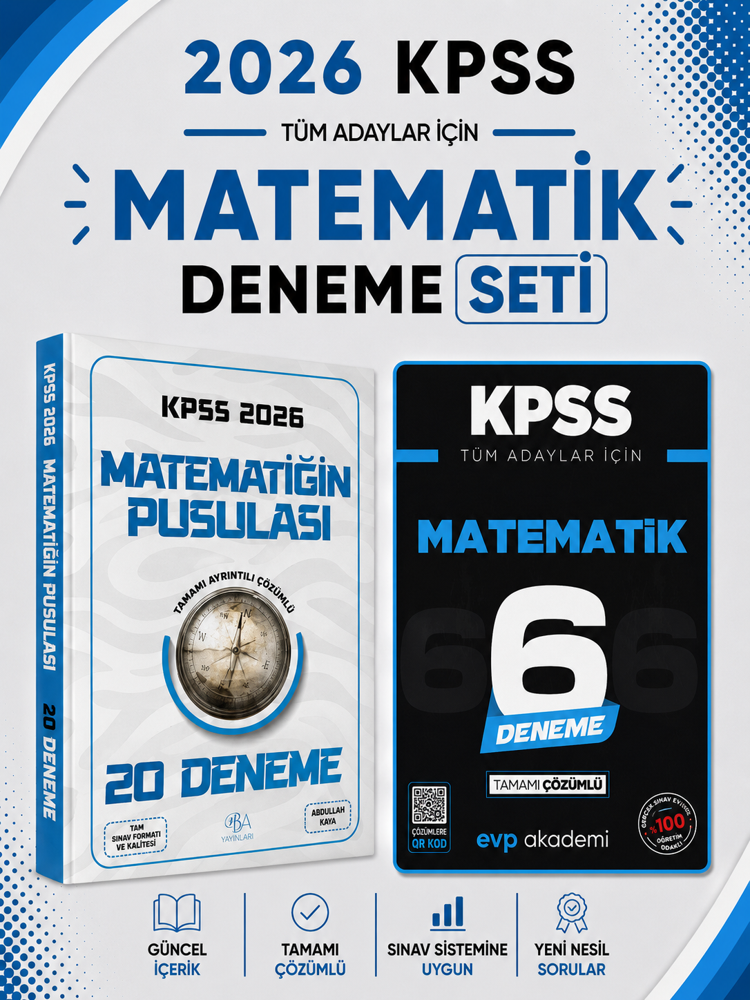 CBA 2026 KPSS Matematik Deneme & KPSS Matematik 6 Deneme Evp Akademi Seti
