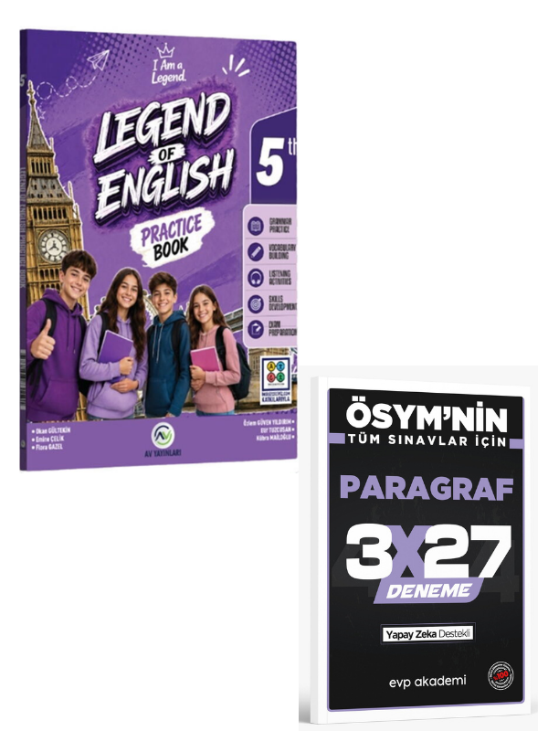 Av 2027 5. Sınıf Legend Of English Practice Book+ EVP Akademi Paragraf