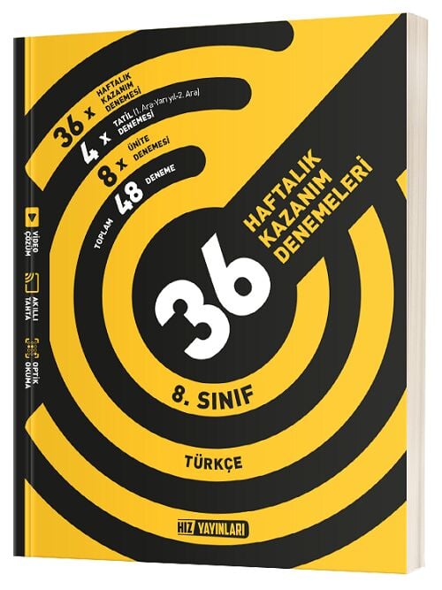 Hız Yayınları 8. Sınıf Türkçe 36 Haftalık Kazanım Denemeleri