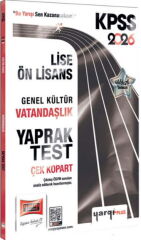 Yargı Yayınları 2026 KPSS Lise Ön Lisans Genel Kültür Vatandaşlık Çek Kopart Yaprak Test