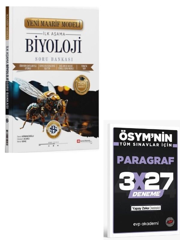BilgiSarmal 2027 Üniversiteye Hazırlık Biyoloji İlk Aşama Maarif Model Soru Bankası+ EVP Akademi Paragraf