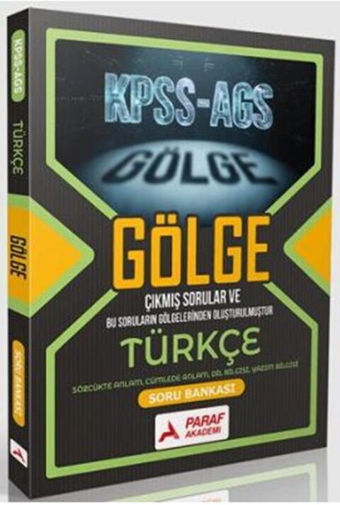 Paraf Yayınları KPSS MEB AGS Türkçe Gölge Soru Bankası
