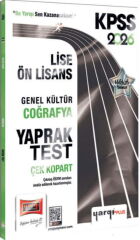 Yargı Yayınları 2026 KPSS Lise Ön Lisans Genel Kültür Coğrafya Çek Kopart Yaprak Test