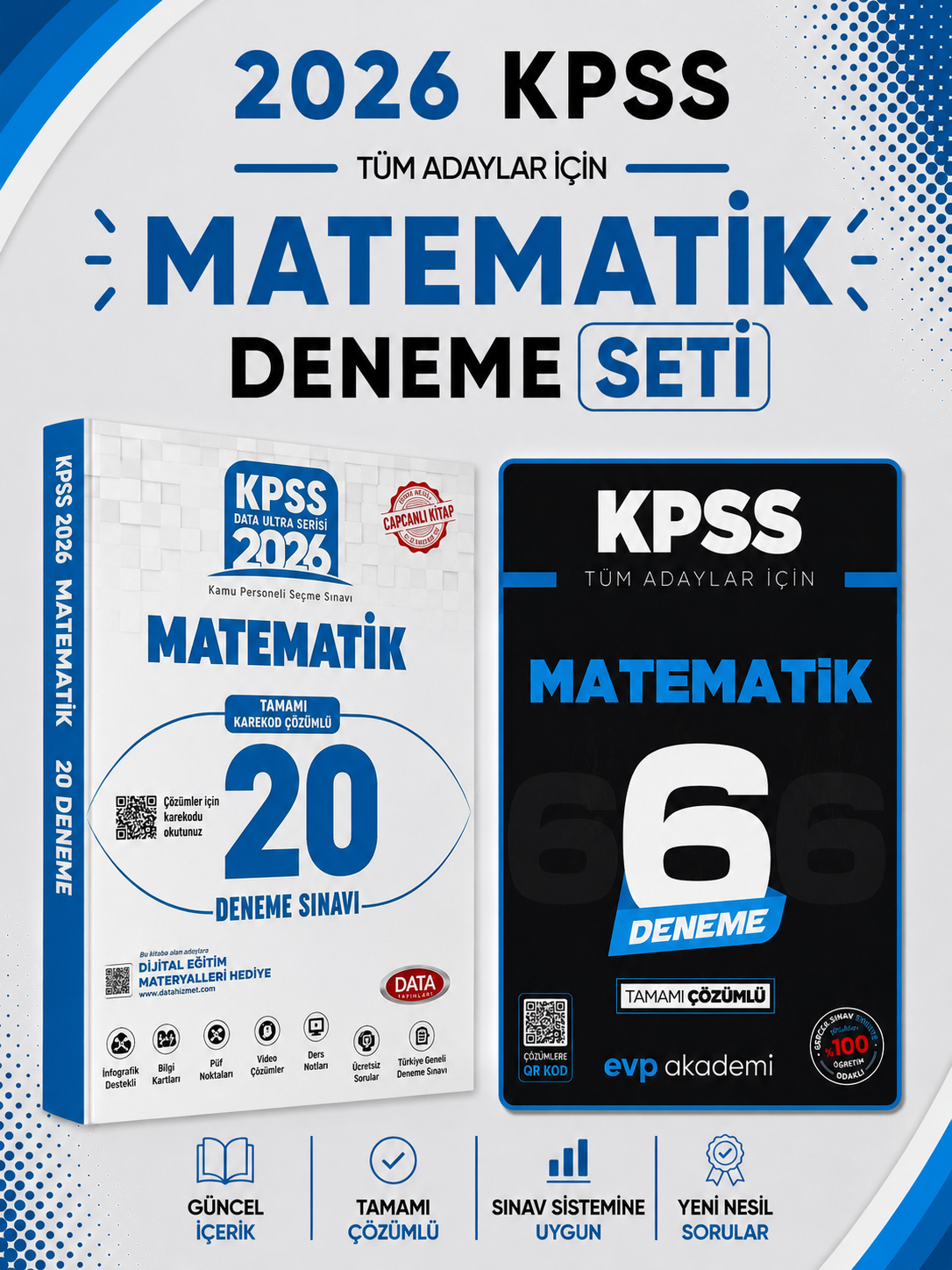 Data 2026 KPSS Matematik Deneme & KPSS Matematik 6 Deneme Evp Akademi Seti
