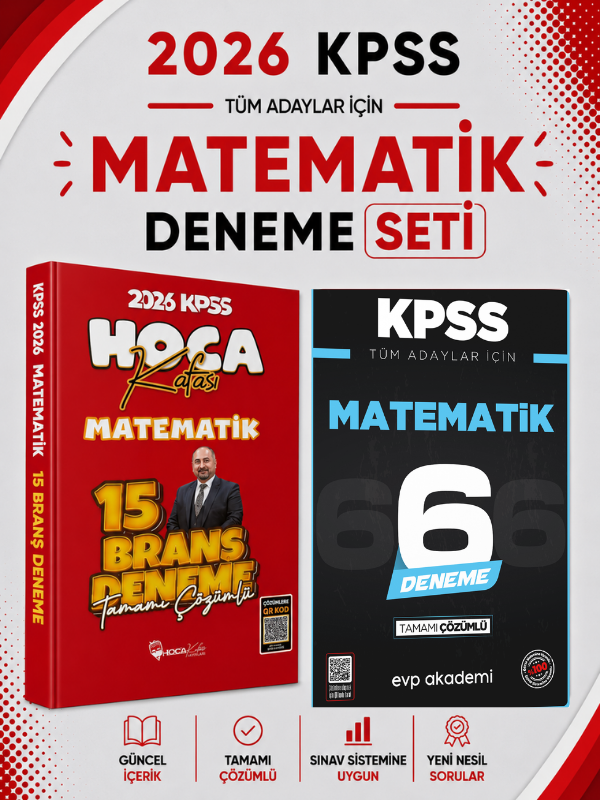 Hoca Kafası 2026 KPSS Matematik Deneme & KPSS Matematik 6 Deneme Evp Akademi Seti
