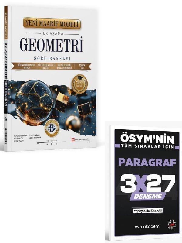 BilgiSarmal 2027 Üniversiteye Hazırlık Geometri İlk Aşama Maarif Model Soru Bankası+ EVP Akademi Paragraf