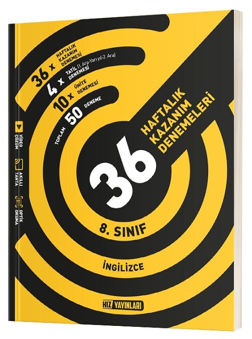 Hız Yayınları 8. Sınıf İngilizce 36 Haftalık Deneme
