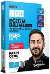 YENİ AGS - Retro MEB-AGS Eğitim Bilimleri ve Türk Milli Eğitim Sistemi Öğretmenler Ekibi Ders Notu - Fatih Genç Retro Yayıncılık