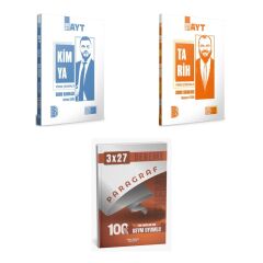 2027 Benim Hocam AYT Kimya + Tarih Video Çözümlü Soru + anla kazan paragraf deneme 3'lü Set